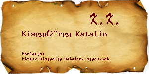 Kisgyörgy Katalin névjegykártya