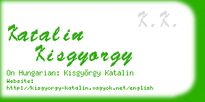 katalin kisgyorgy business card